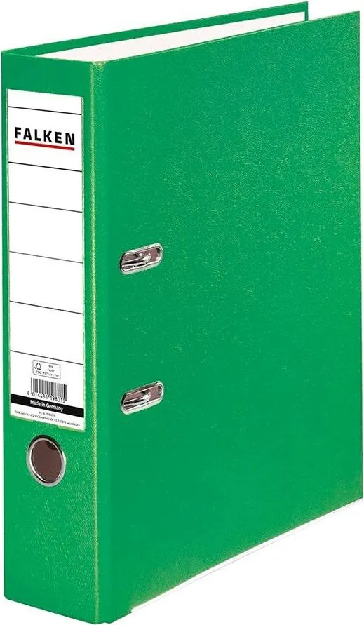 Biblioraft Falken plastifiat, 80 mm, verde deschis