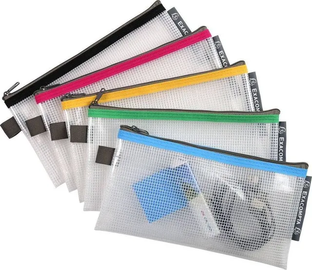 Mapa protectie, inchidere fermoar, DL, 10x31 cm, transparent