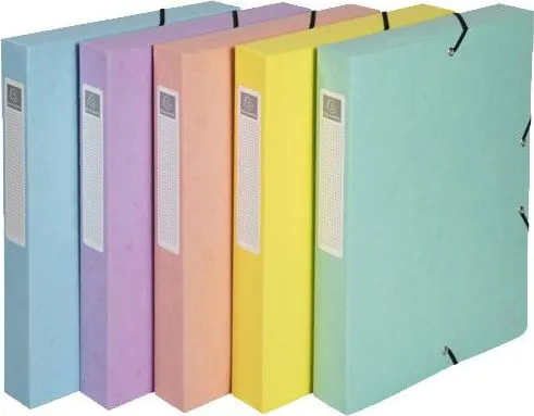 Mapa documente Exacompta, din carton, cu elastic, capacitate 350 coli, diverse culori