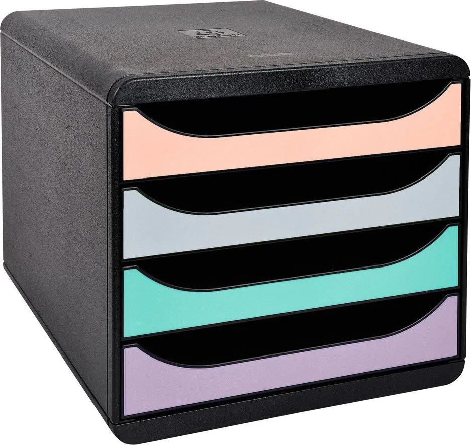Organizator Exacompta Aquarel, 4 sertare, A4, 347x278x267 mm