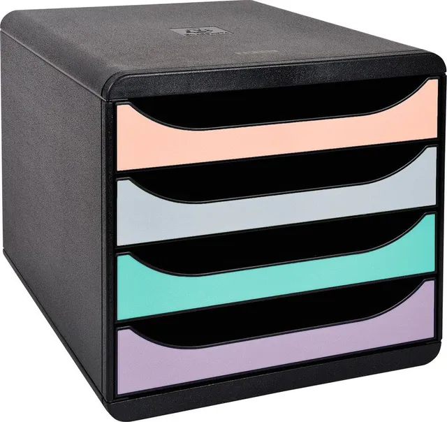 Organizator Exacompta Aquarel, 4 sertare, A4, 347x278x267 mm