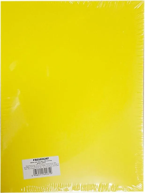 Hartie color A5, 80g, 500 coli/top, galben intens