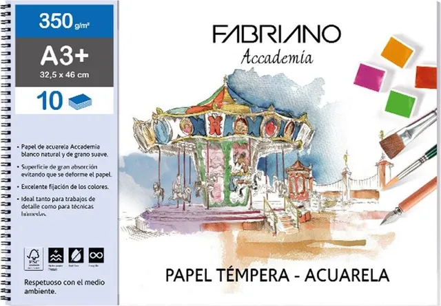 Bloc tempera Fabriano, 32.5x46 cm, 350g, 10 file