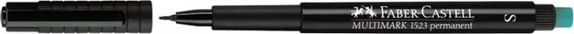 Marker permanent Faber Castell, varf rotund 1 mm, negru
