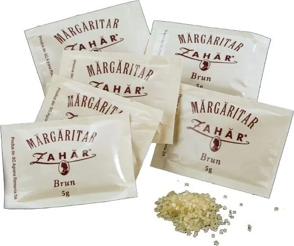 Zahar brun Margaritar, 5g x 200 pliculete/cutie