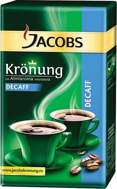 Cafea macinata decofeinizata Jacobs Kronung, 250 g