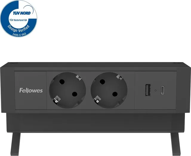 Priza birou fara gaurire blat Fellowes Desk Up 2x230V USB A+C