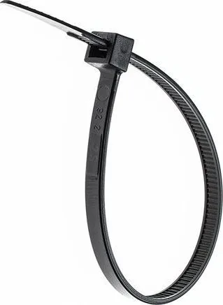 Colier plastic 360x4, 8 mm alb, negru