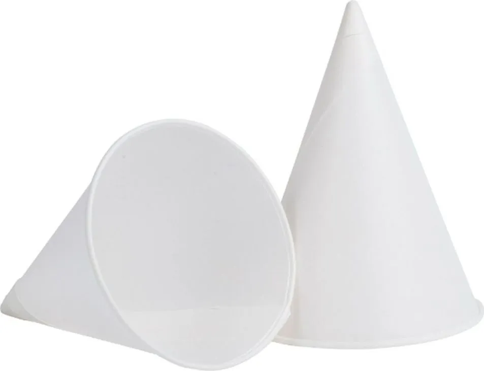 Pahare conice carton, 177 ml, albe, 200 bucati/set