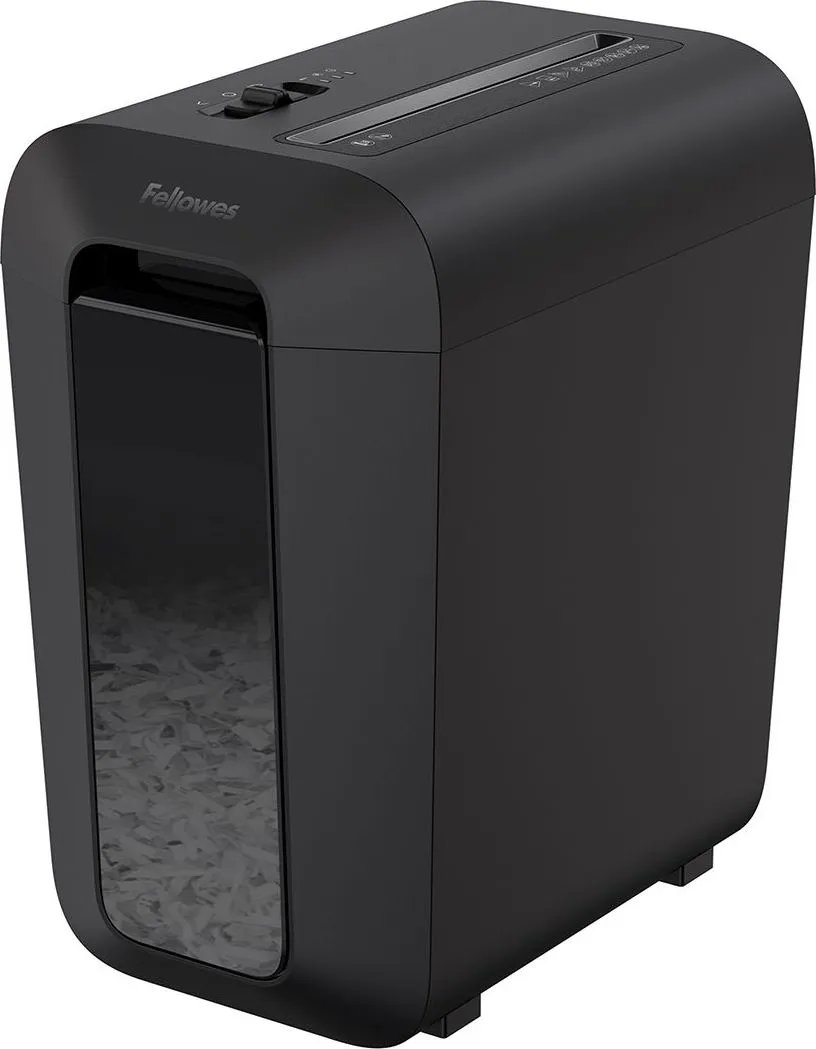 Distrugator documente Fellowes LX65, cross cut, 10 coli, negru