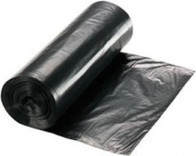 Saci menajeri LDPE negri, 120 litri, 24 microni, 10 bucati/rola