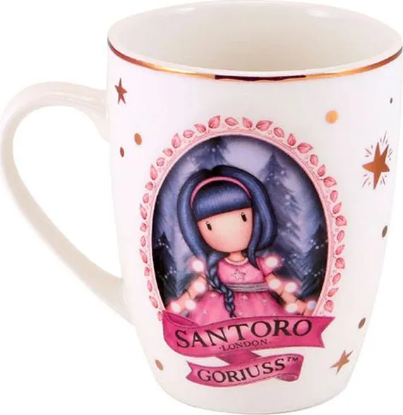 Cana Gorjuss Fairy Dusk, cu suport pentru cana