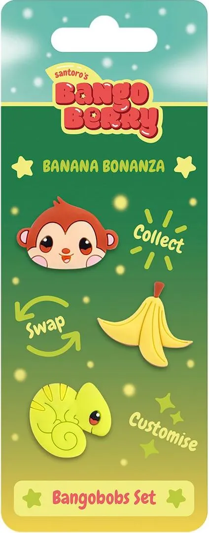 Set 3 pinuri Bangoberry, Maimutica Banana Camelion
