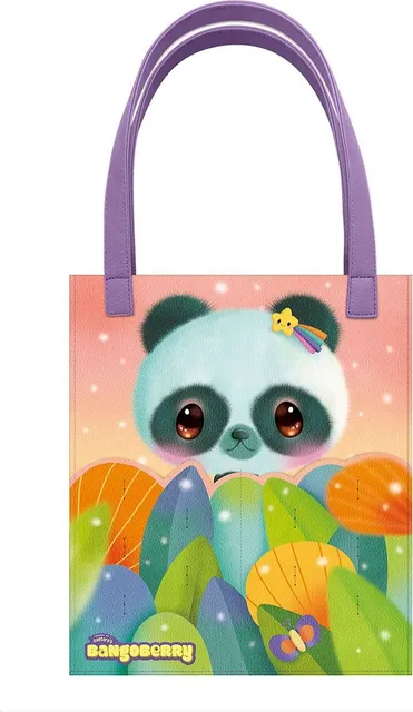Sacosa Bangoberry Pally Panda, material textil, 24x28x2 cm