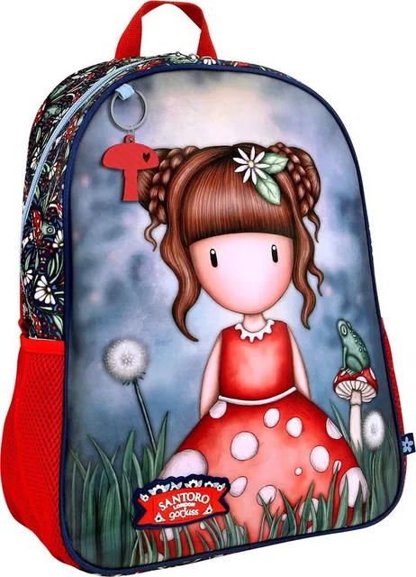 Rucsac Gorjuss, Little Mushroom, 1 compartiment, 34x43x16 cm
