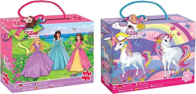 Puzzle pentru fete Creative Craft Grafix, 45 piese, 39 x 29 cm, modele asortate