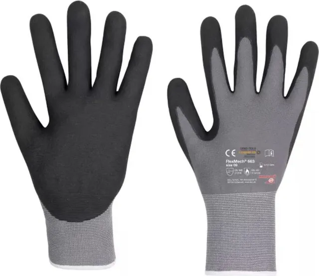 Manusi poliamida Honeywell, imersate nitril Flexmech 663, touchscreen 8