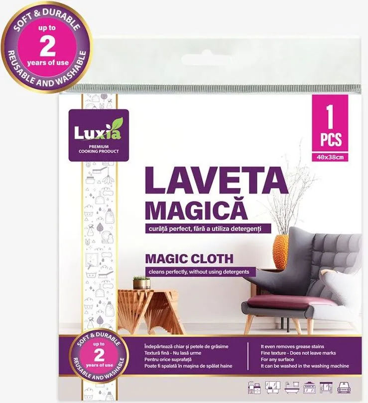 Laveta Magica Luxia, 40x38cm, 1 bucata