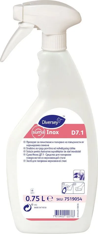 Detergent suprafete inox Suma, D7.1, 750 ml