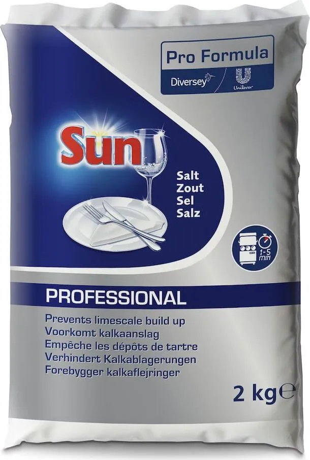 Sare regeneratoare pentru masina de spalat vase Sun ProFormula Dishwash, 2 kg