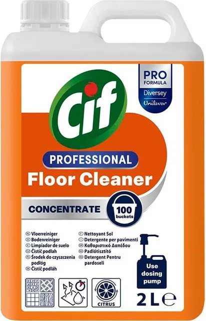 Detergent profesional concentrat Cif ProFormula, pentru pardoseli, 2L