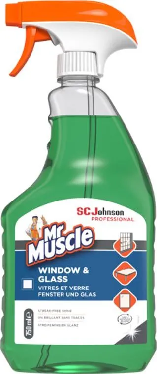 Detergent parfumat pentru geamuri Mr Muscle, verde, 750 ml