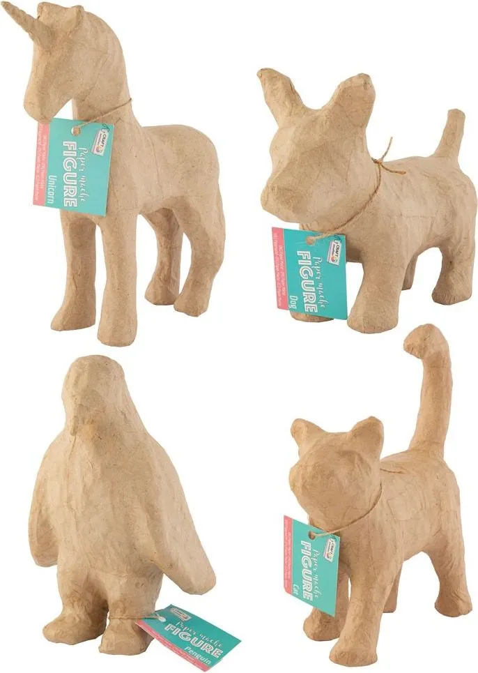Decoratiuni din hartie Creative Craft, diverse animale, 14 cm