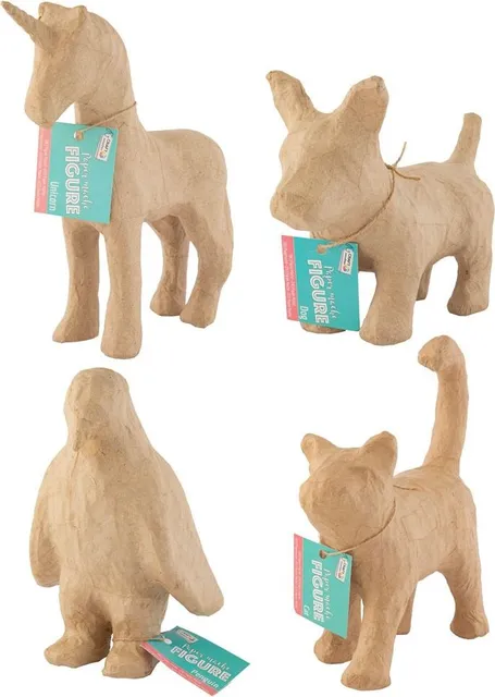 Decoratiuni din hartie Creative Craft, diverse animale, 14 cm