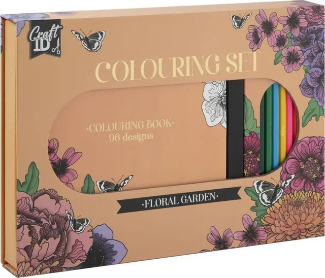 Set creativ Creative Craft, 10 culori, carte de colorat, 48 file