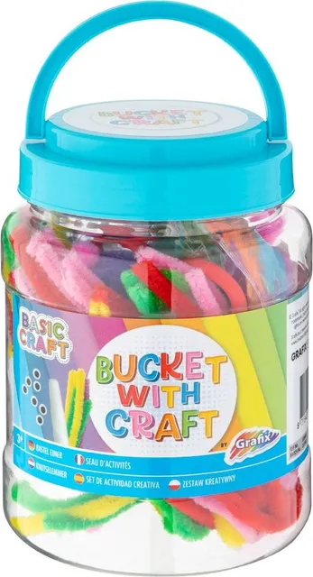 Galetusa Creative Craft, 8 forme, spuma, pompoane, lipici, pene