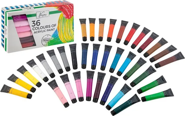 Set 36 tempera acrilica Creative Craft, 20 ml