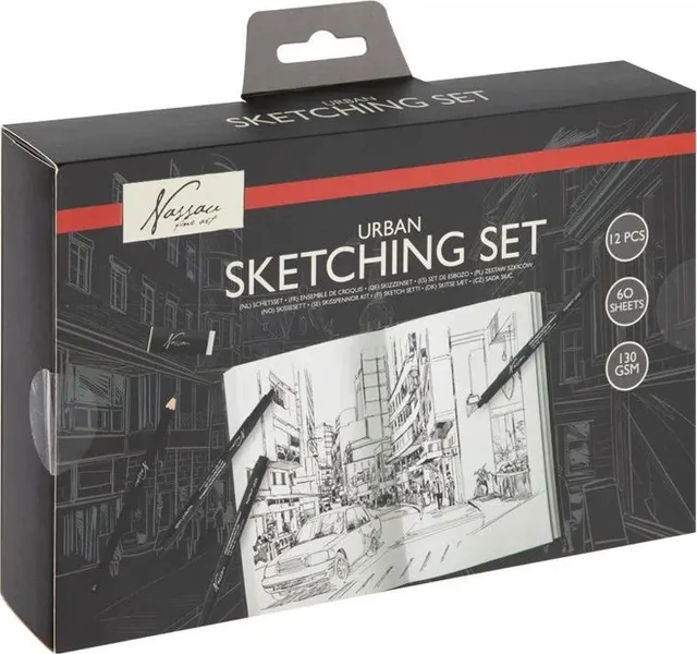 Set schitare, Creative Craft, linere, creioane, caiet schite 14x21, 60 file 130g