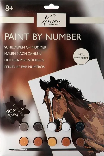 Pictura pe numere Creative Craft, 33x23 cm, model horse