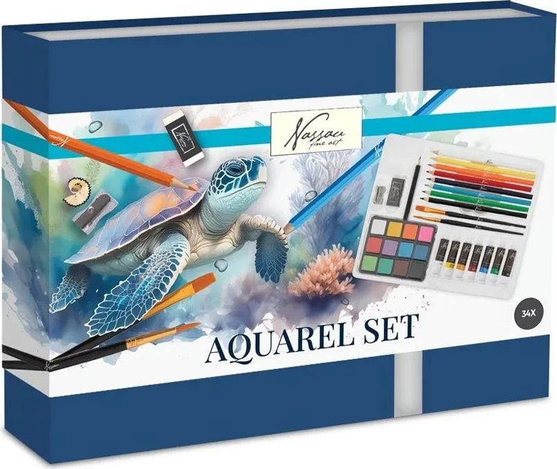 Set pictura, Creative Craft, acuarele, creioane acuarelabile, creion HB, pensule