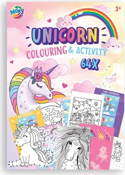 Carte de colorat, Creative Craft, A4, 64 pagini, design unicorni