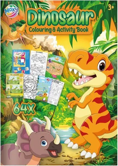 Carte de colorat si activitati A4 Creative Craft, 64 pagini, design dinozauri