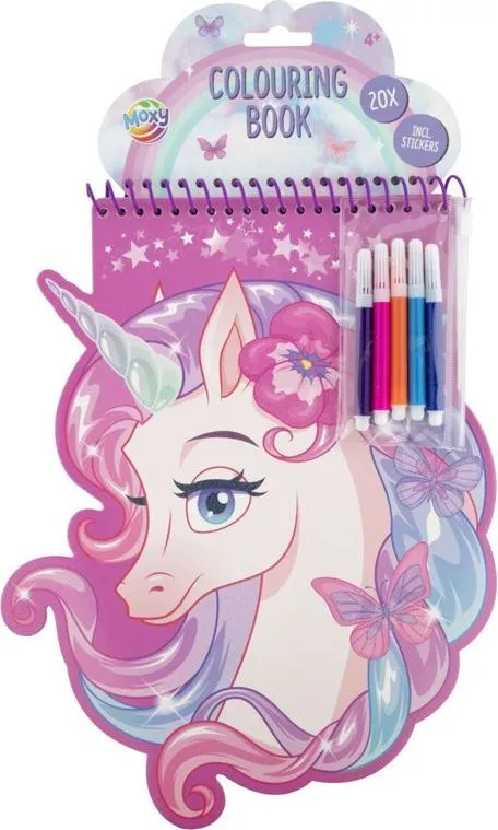 Carte de colorat in forma de animal Creative Craft, 26x35 cm, 25 file, cu stickere