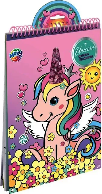 Carte de colorat cu stickere Creative Craft, 16 pagini, tematica Fantasy