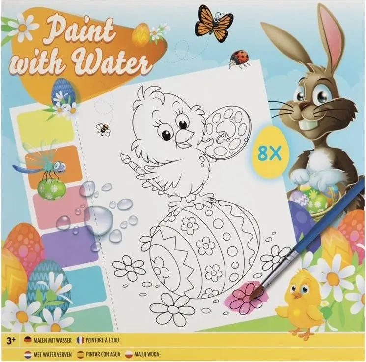 Carte de colorat, Creative Craft, A5, 64 pagini, tematica iepuras de Paste