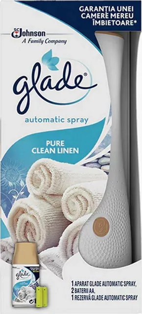Odorizant de camera Glade Automatic Spray Clean Linen, 269 ml