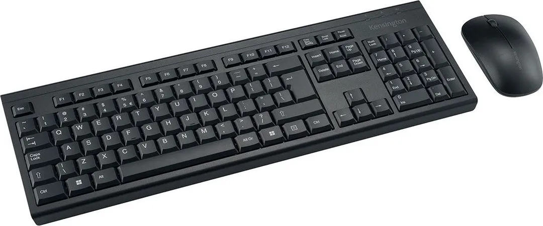 Kit tastatura + mouse Kensington EQ KM150, 2 baterii AA incluse, conexiune wireless, mouse reincarcabil