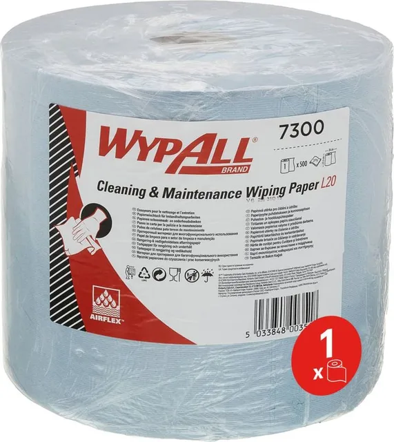 Lavete Wypall L20, 2 straturi Airflex, albastra, 23.5 x 38 cm, 500 portii