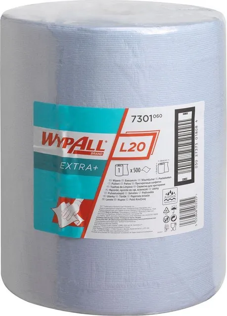 Lavete Kimberly-Clark Wypall L20 2 str Airflex albastra, 500 portii
