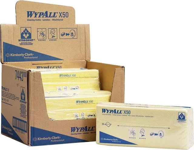 Lavete Kimberly-Clark Wypall X50 galbene, 50 bucati/set