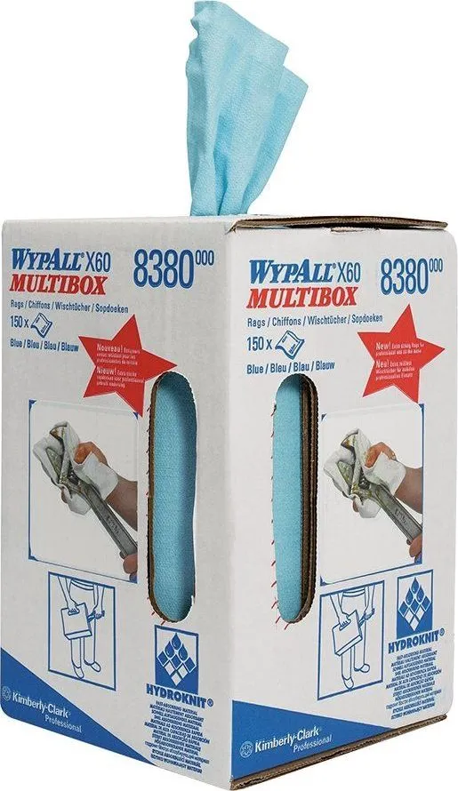 Lavete industriale Kimberly-Clark Wypall X60 Multibox, 150 bucati/cutie