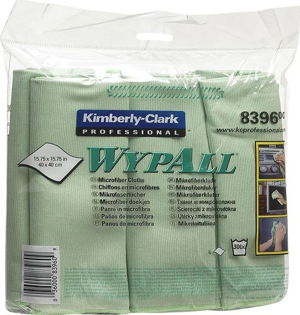 Lavete microfibra Kimberly-Clark Wypall, 6 bucati/pachet