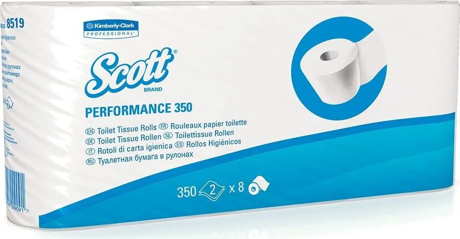 Hartie igienica Kimberly-Clark Scott, 2 straturi, 8 role/pachet