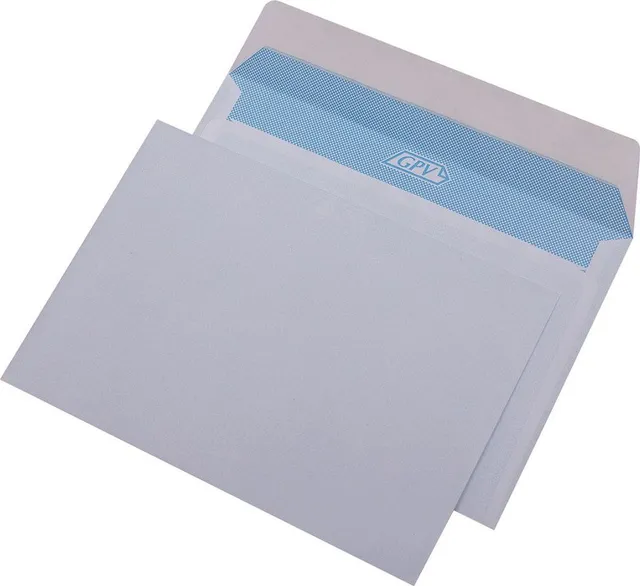 Plic C6, 114 x 162 mm, alb, banda silicon, 80 g/mp, 25 bucati/set