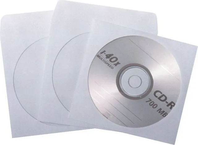 Plic CD, 125 x 125 mm, fereastra, alb, gumat, 90 g/mp