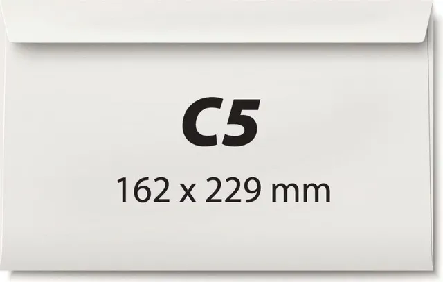 Plic C5, 162 x 229 mm, alb, autoadeziv, 80 g/mp, 25 bucati/set